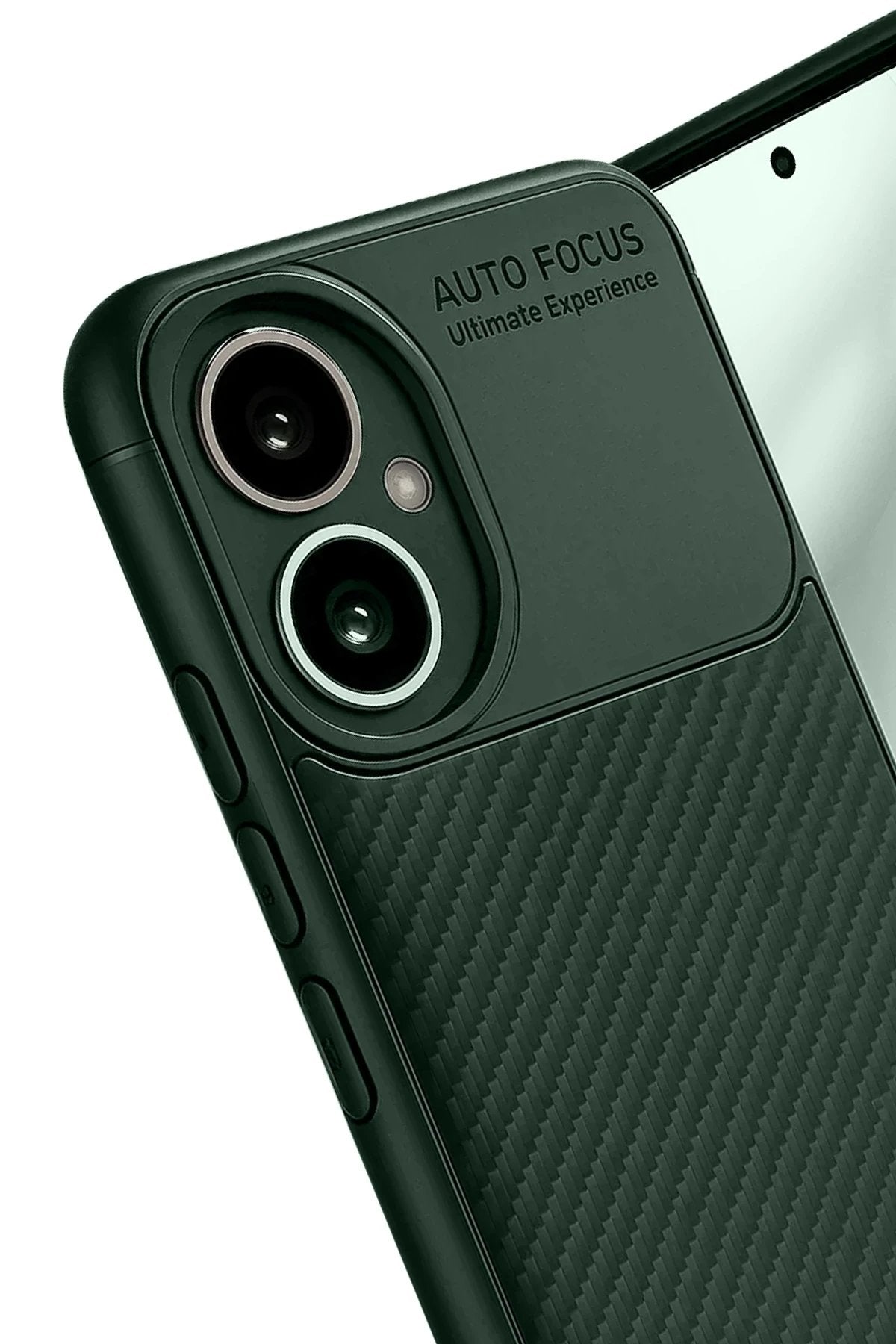 Honor 400 Kılıf Auto Focus Karbon Kapak - Koyu Yeşil-(5796)