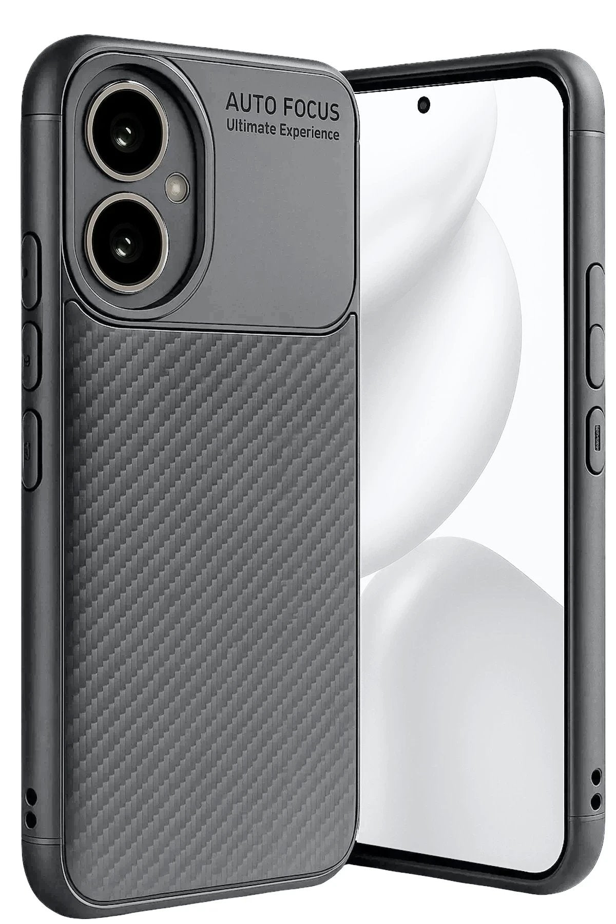 Honor 400 Kılıf Auto Focus Karbon Kapak - Gri-(5796)