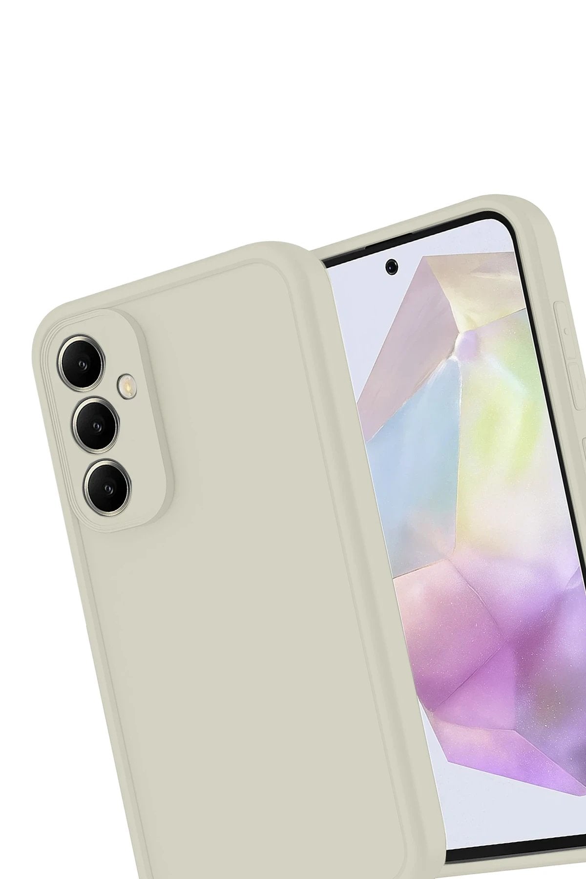 Samsung Galaxy A56 Kılıf Viera Silikon - Krem-(5796)