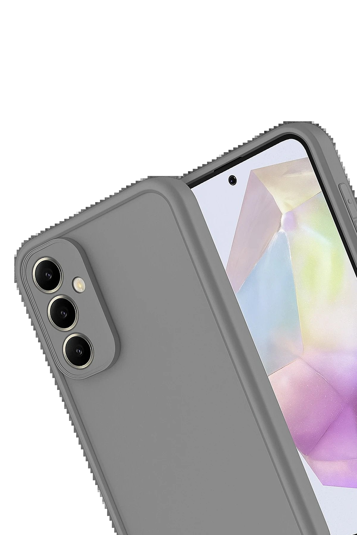 Samsung Galaxy A56 Kılıf Viera Silikon - Gri-(5796)