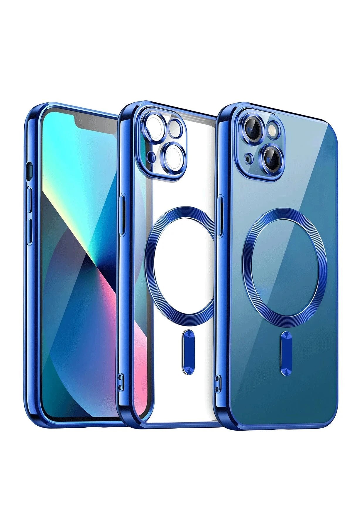 iPhone 13 Kılıf Kross Magneticsafe Kapak - Lacivert-(5796)