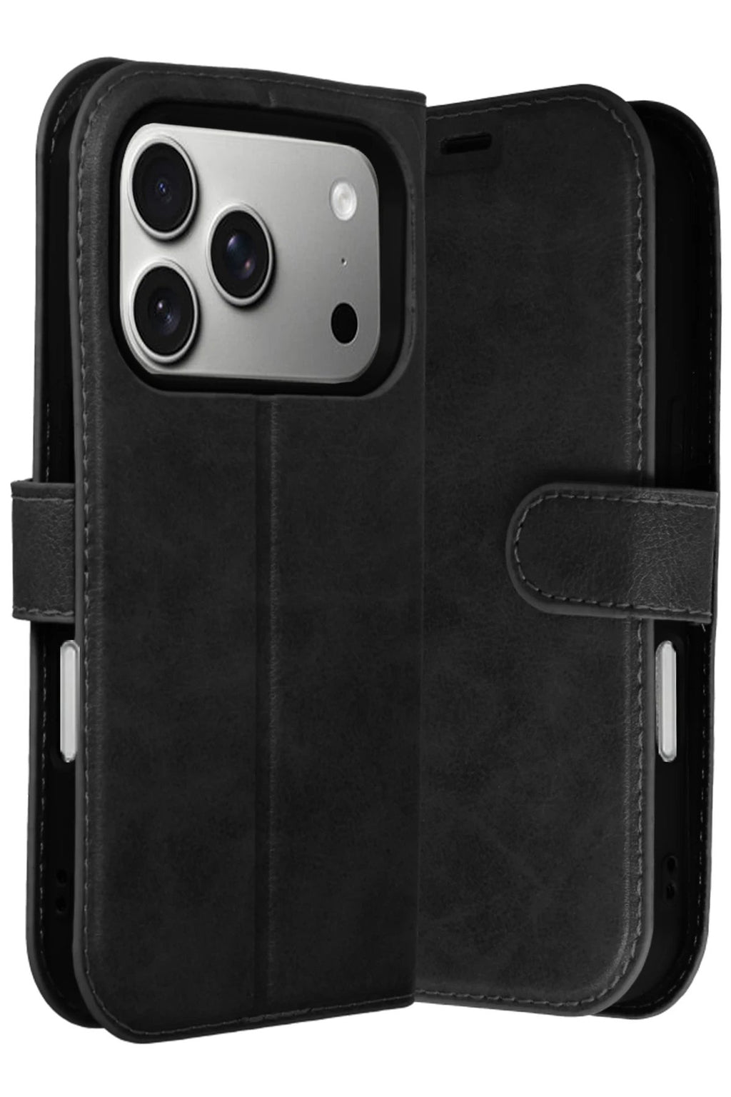 Apple iPhone 17 Pro Trend S Plus Kapaklı Kılıf - Siyah-(5796)