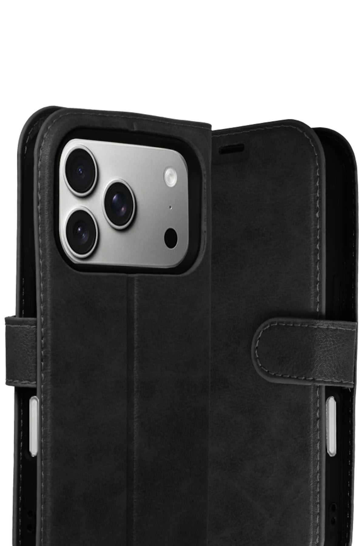 Apple iPhone 17 Pro Trend S Plus Kapaklı Kılıf - Siyah-(5796)