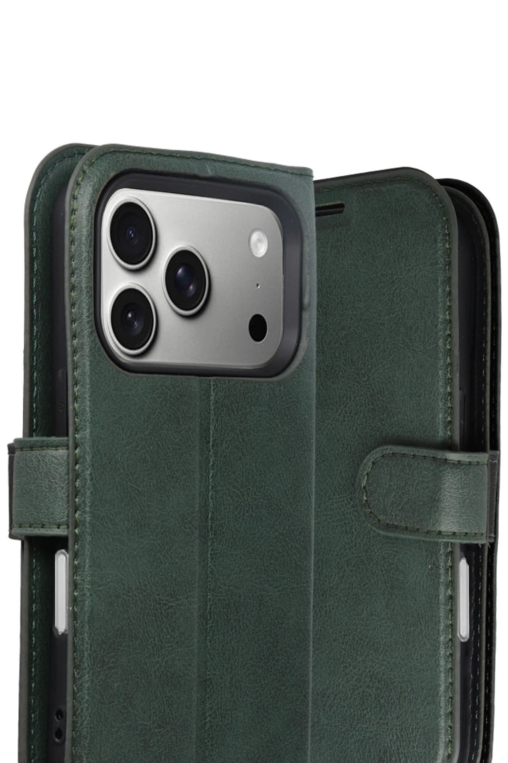 Apple iPhone 17 Pro Trend S Plus Kapaklı Kılıf - Yeşil-(5796)