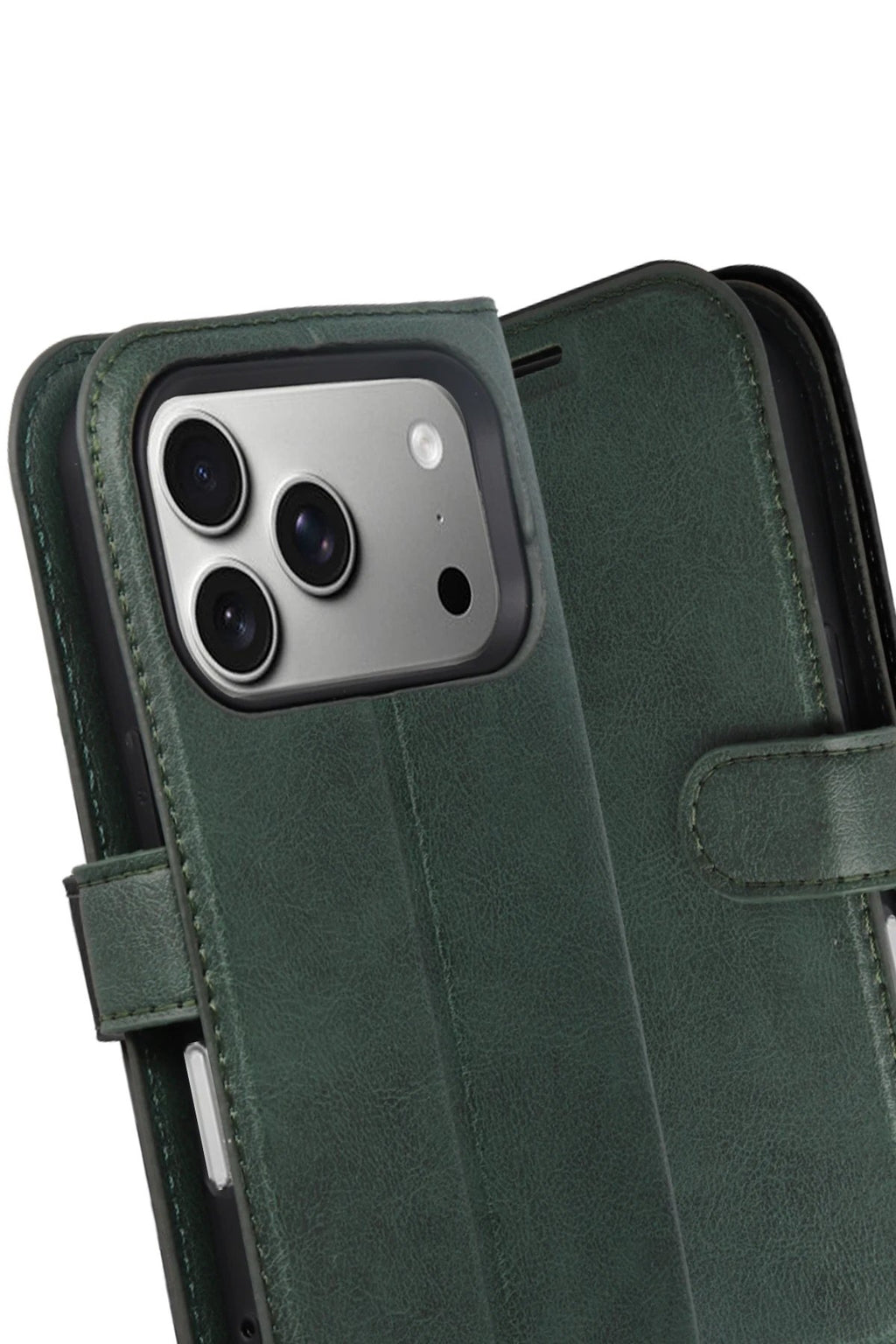 Apple iPhone 17 Pro Trend S Plus Kapaklı Kılıf - Yeşil-(5796)