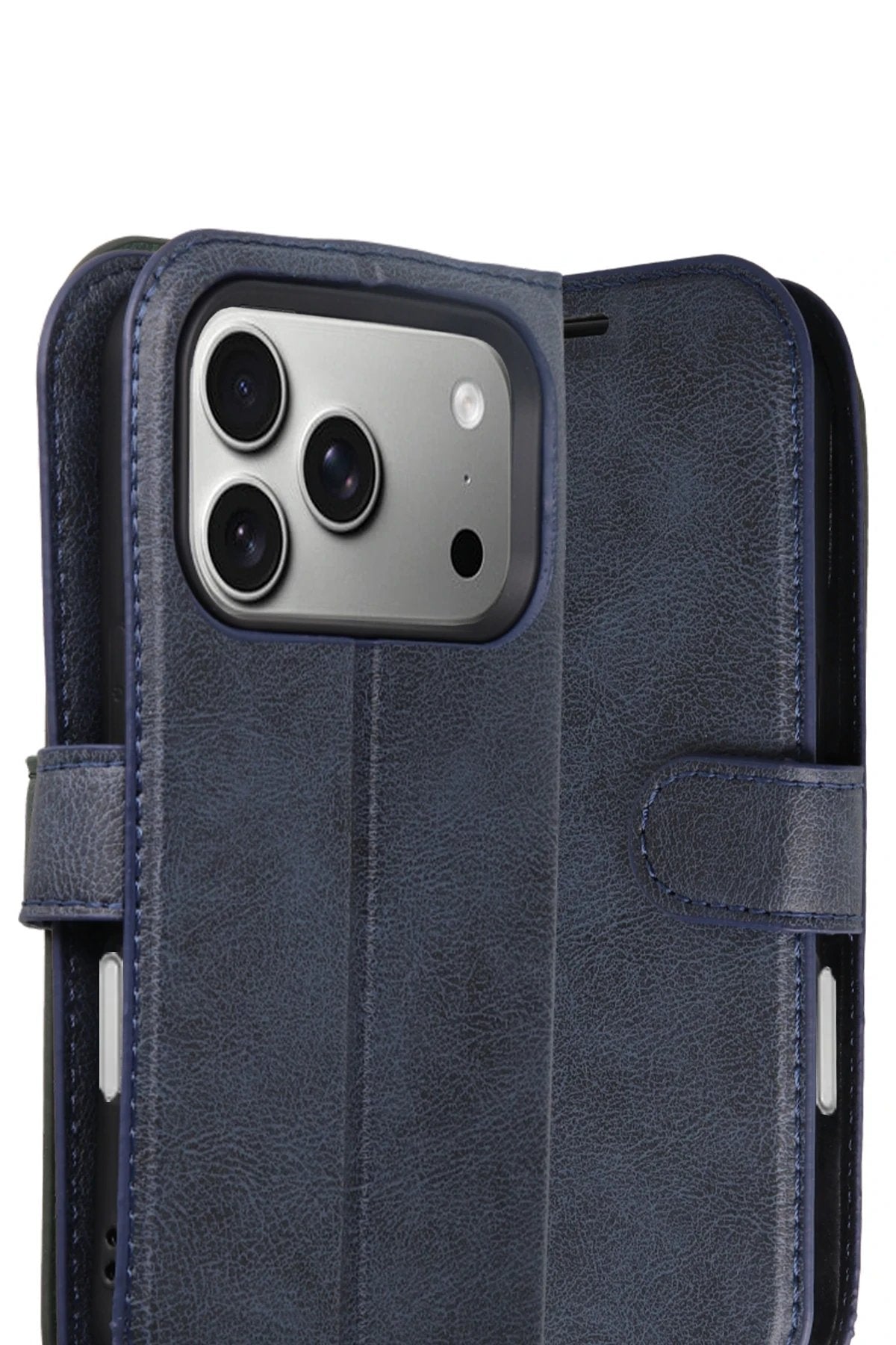 Apple iPhone 17 Pro Trend S Plus Kapaklı Kılıf - Lacivert-(5796)