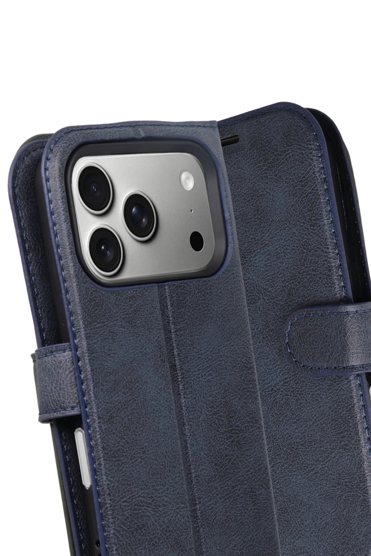 Apple iPhone 17 Pro Trend S Plus Kapaklı Kılıf - Lacivert-(5796)