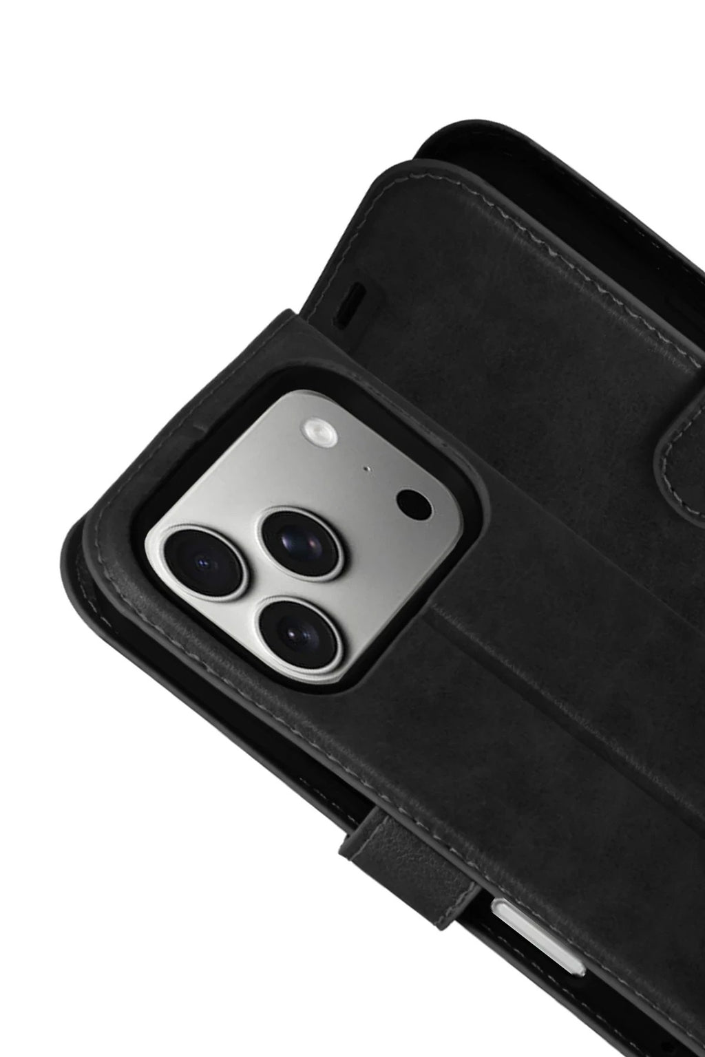 Apple iPhone 17 Pro Max Trend S Plus Kapaklı Kılıf - Siyah-(5796)