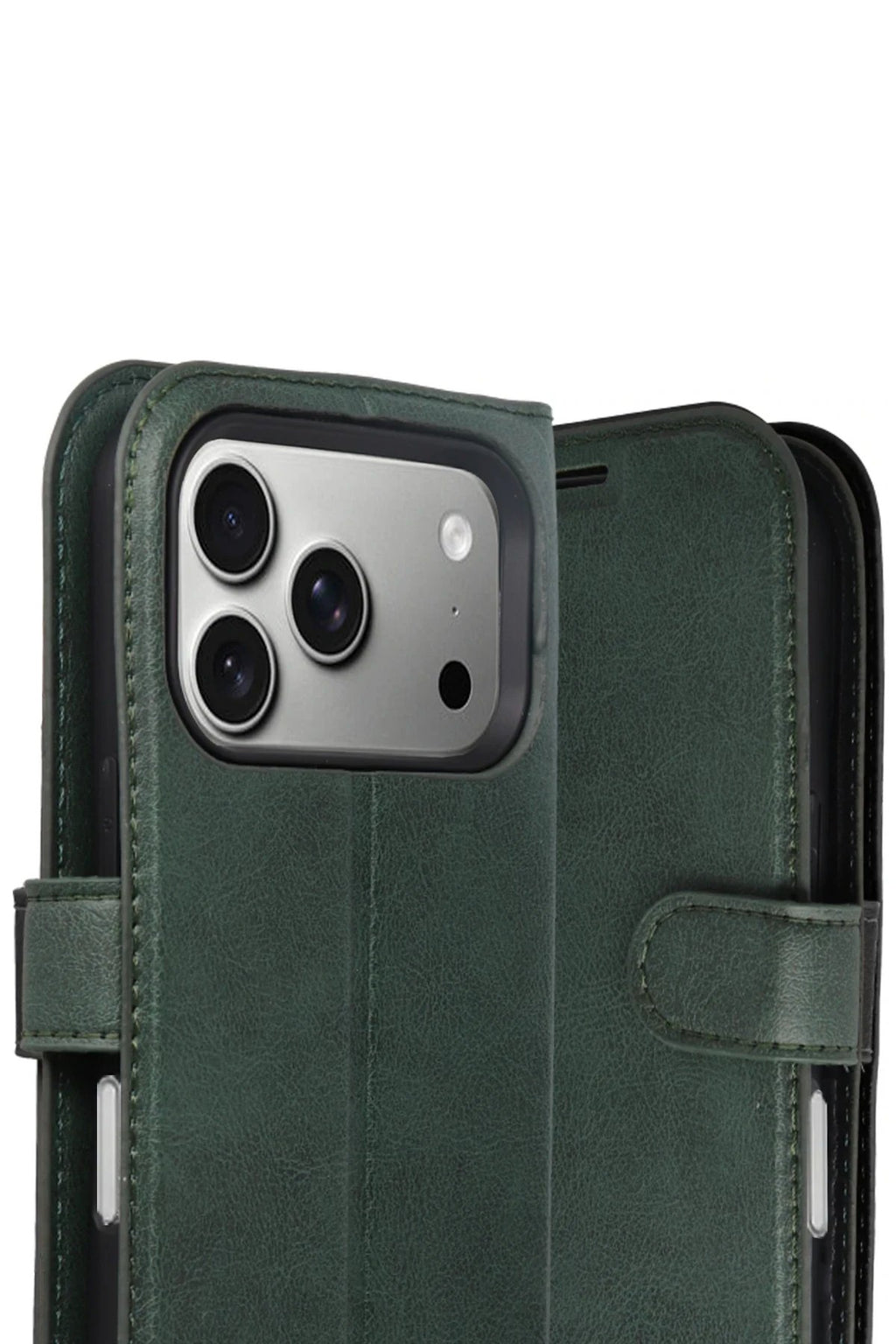 Apple iPhone 17 Pro Max Trend S Plus Kapaklı Kılıf - Yeşil-(5796)