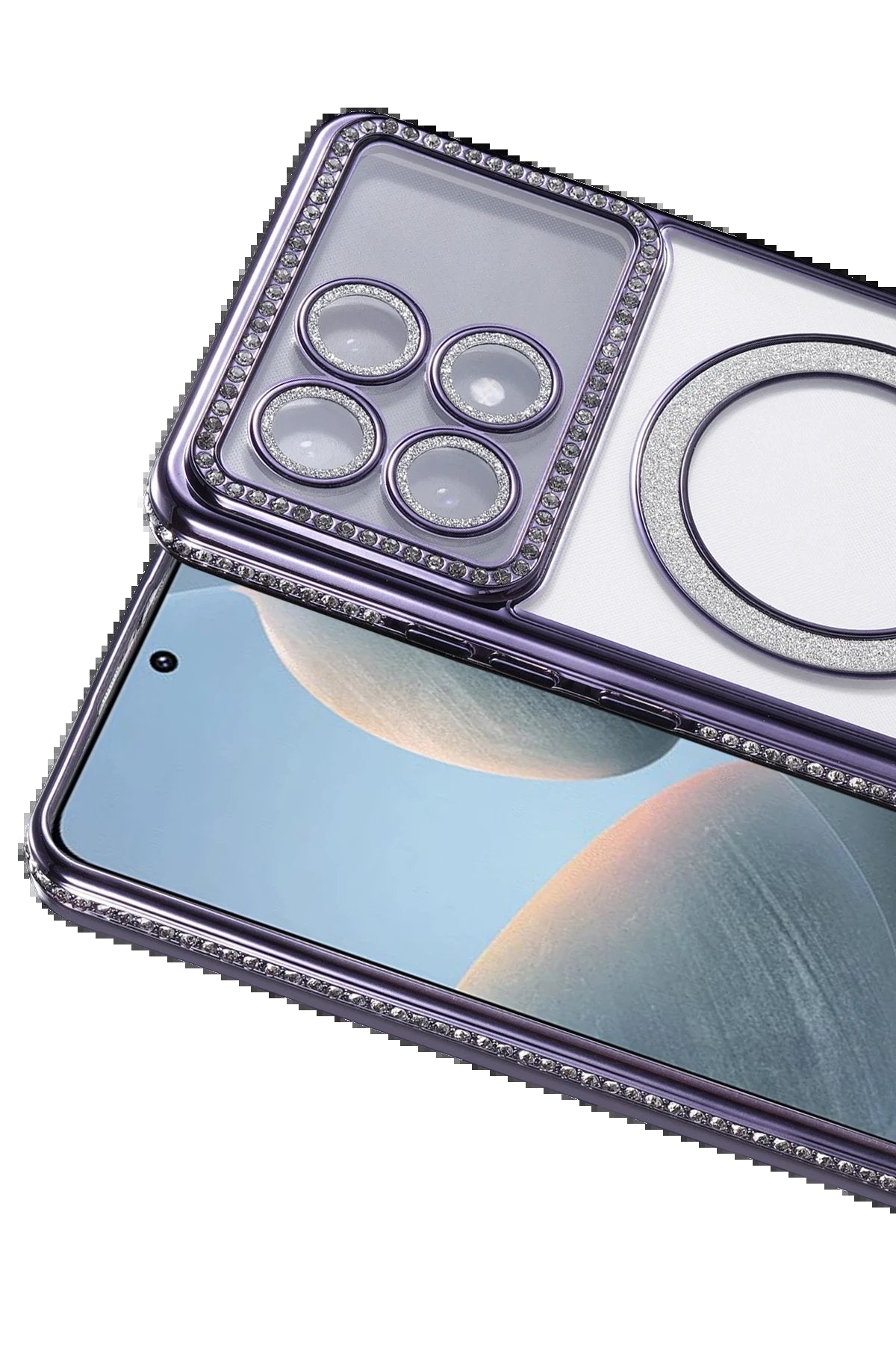 Xiaomi Poco X6 Pro Joke Simli Magneticsafe Kılıf - Derin Mor-(5796)