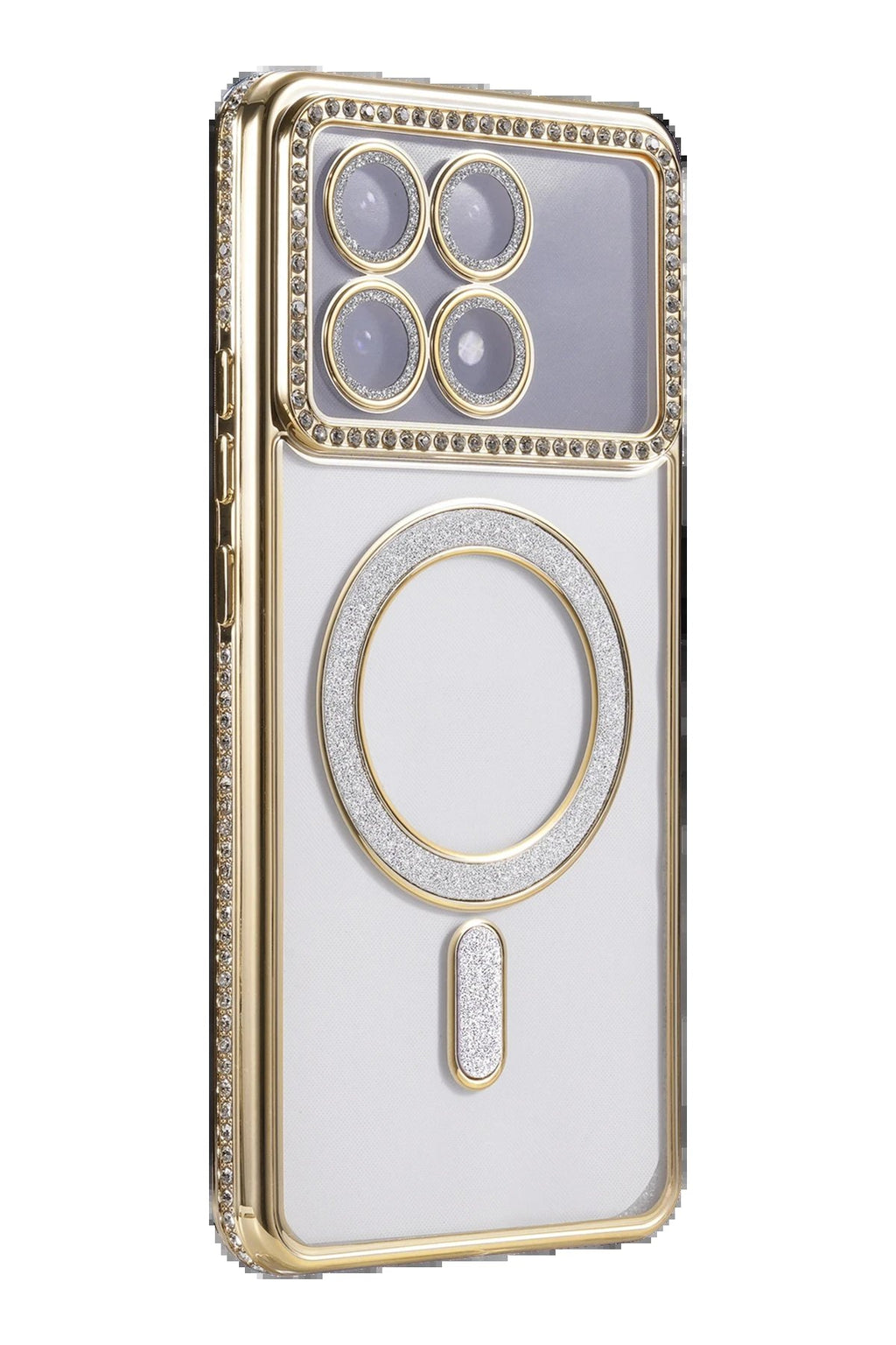 Xiaomi Poco X6 Pro Joke Simli Magneticsafe Kılıf - Gold-(5796)