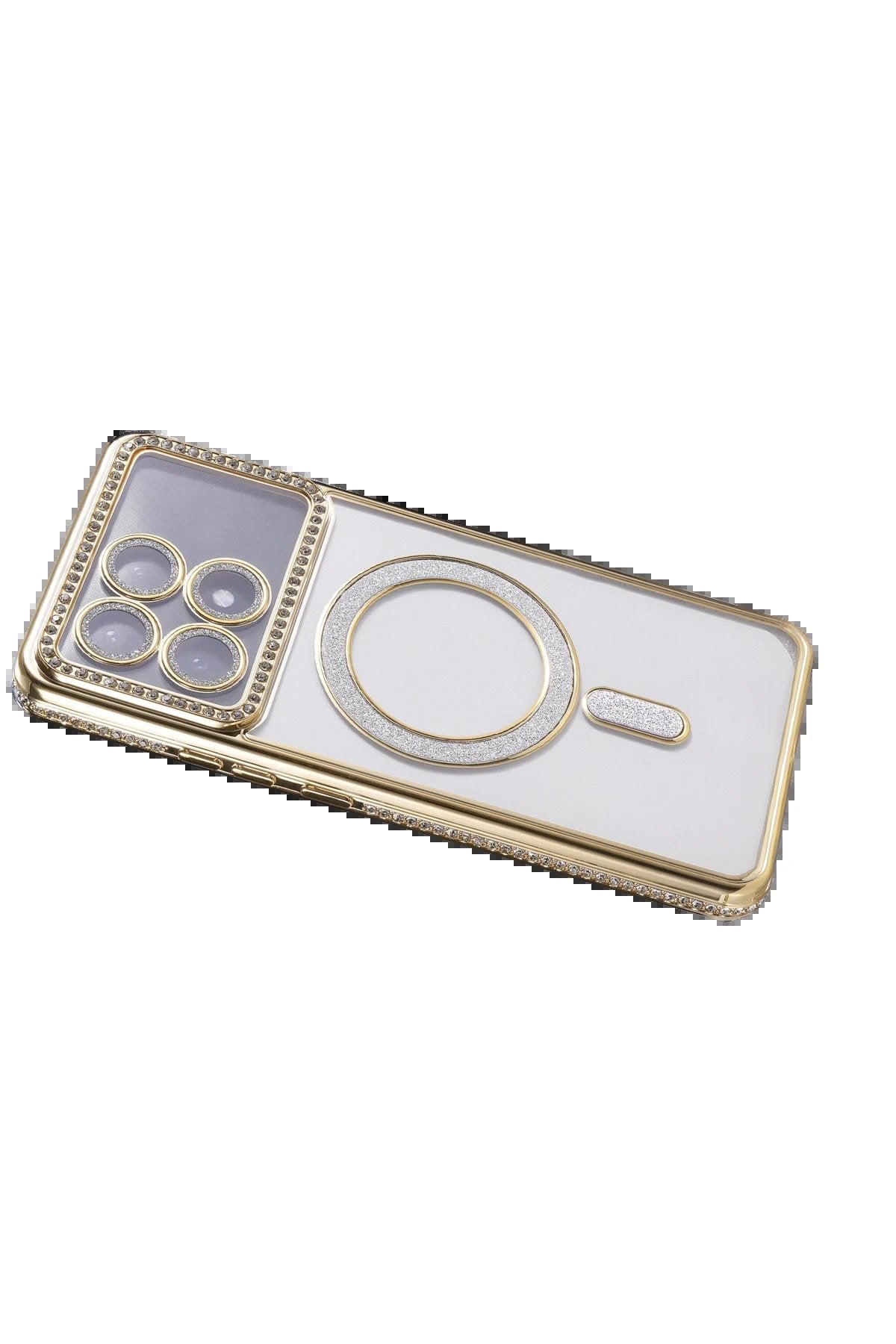 Xiaomi Poco X6 Pro Joke Simli Magneticsafe Kılıf - Gold-(5796)