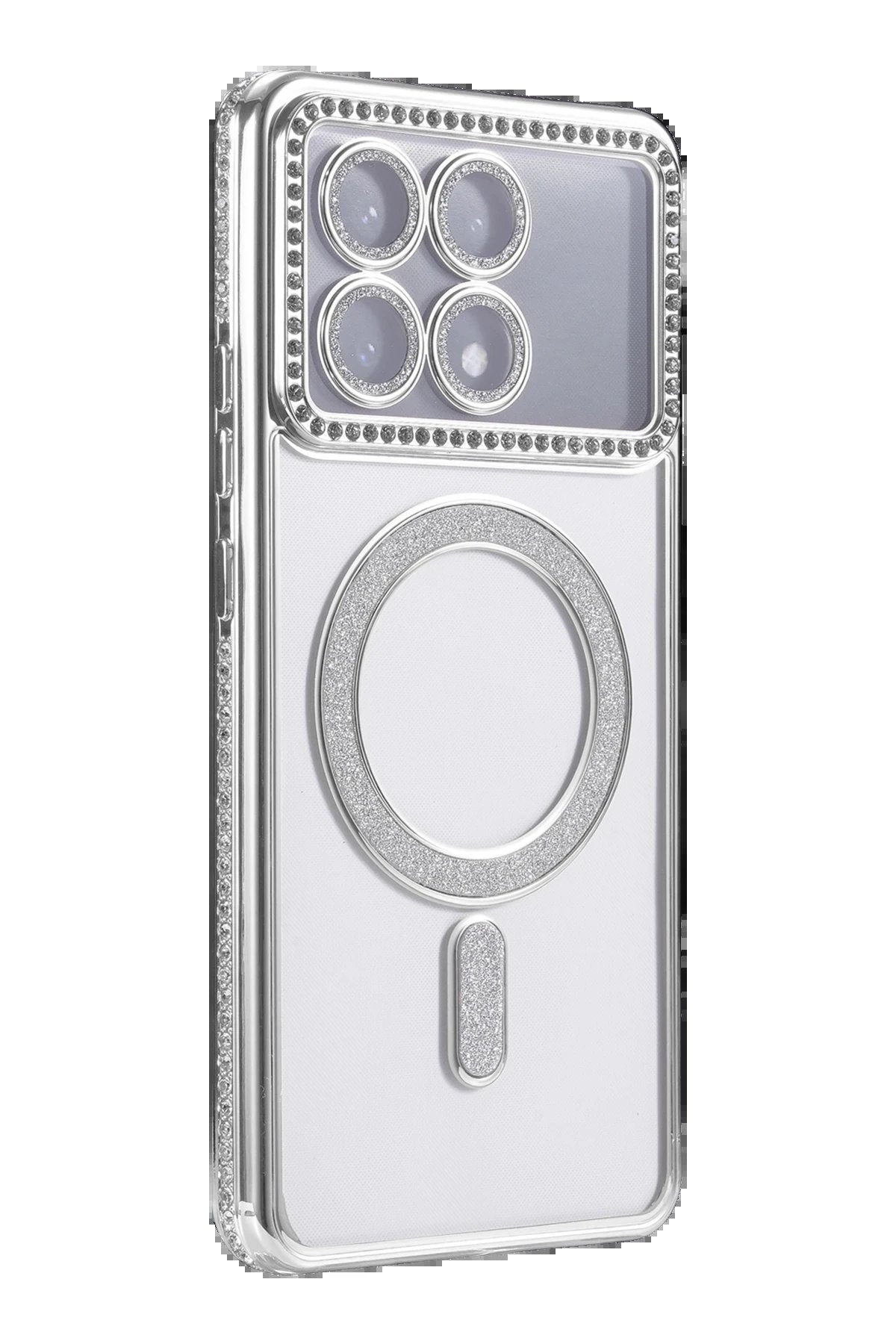 Xiaomi Poco X6 Pro Joke Simli Magneticsafe Kılıf - Gümüş-(5796)