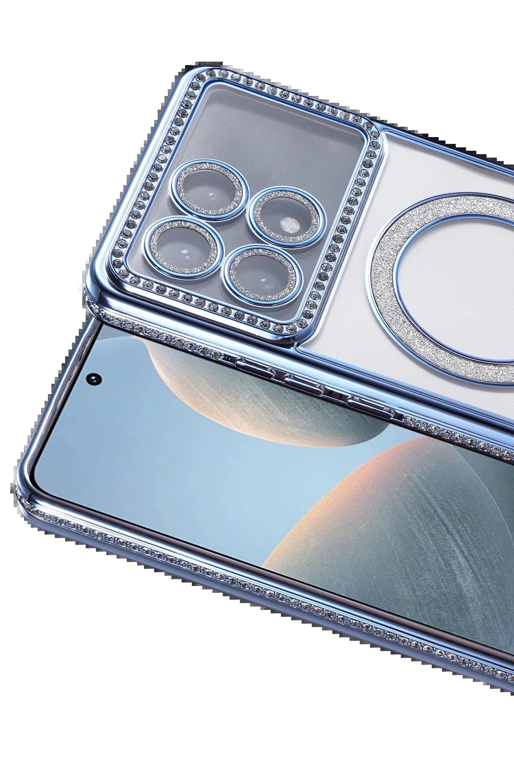 Xiaomi Poco X6 Pro Joke Simli Magneticsafe Kılıf - Mavi-(5796)