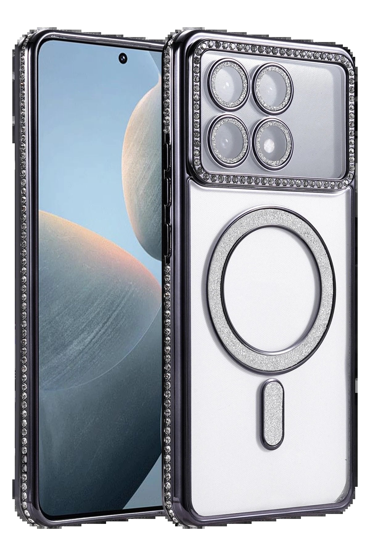 Xiaomi Poco X6 Pro Joke Simli Magneticsafe Kılıf - Siyah-(5796)