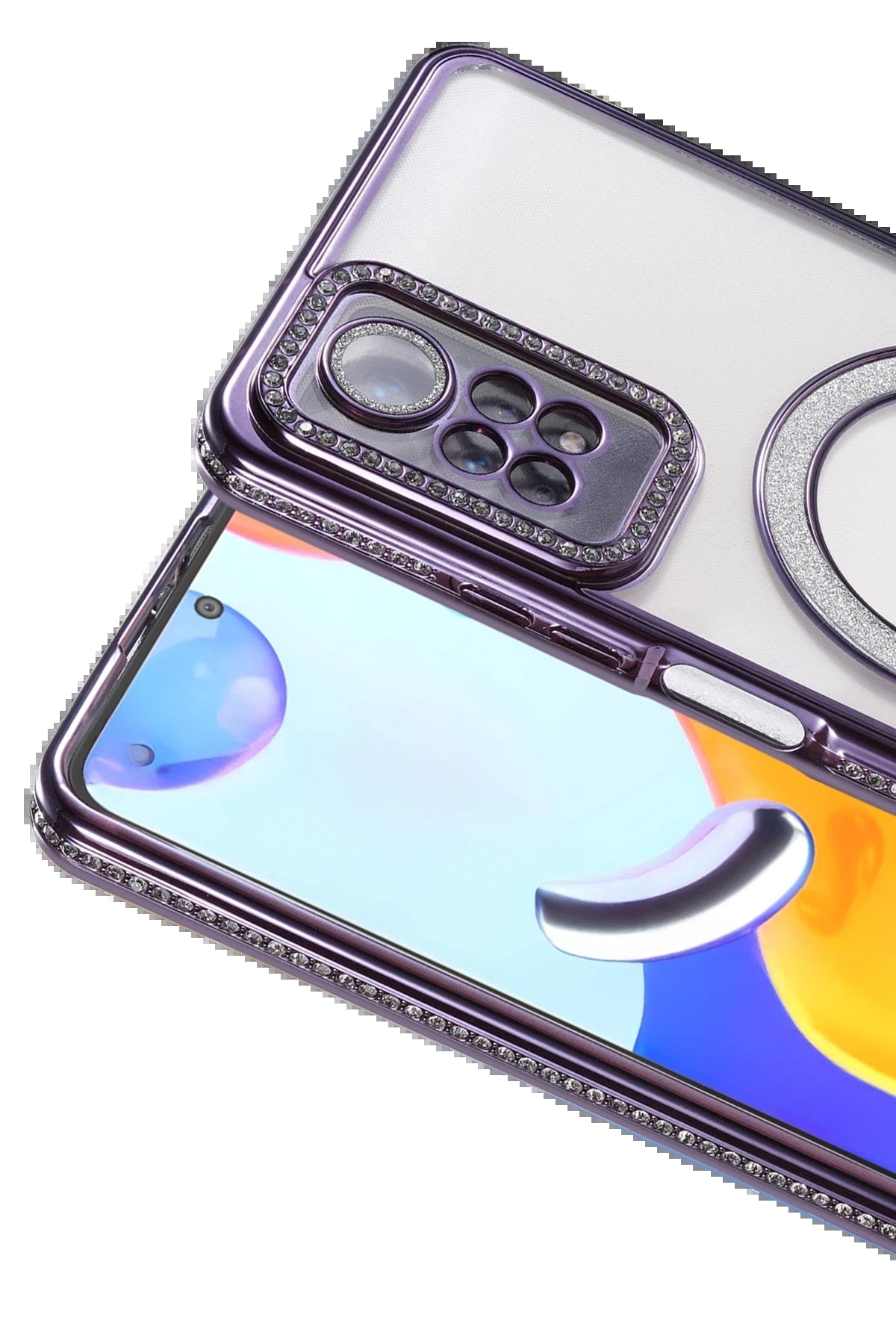 Xiaomi Redmi Note 12 Pro 4G Joke Simli Magneticsafe Kılıf - Derin Mor-(5796)