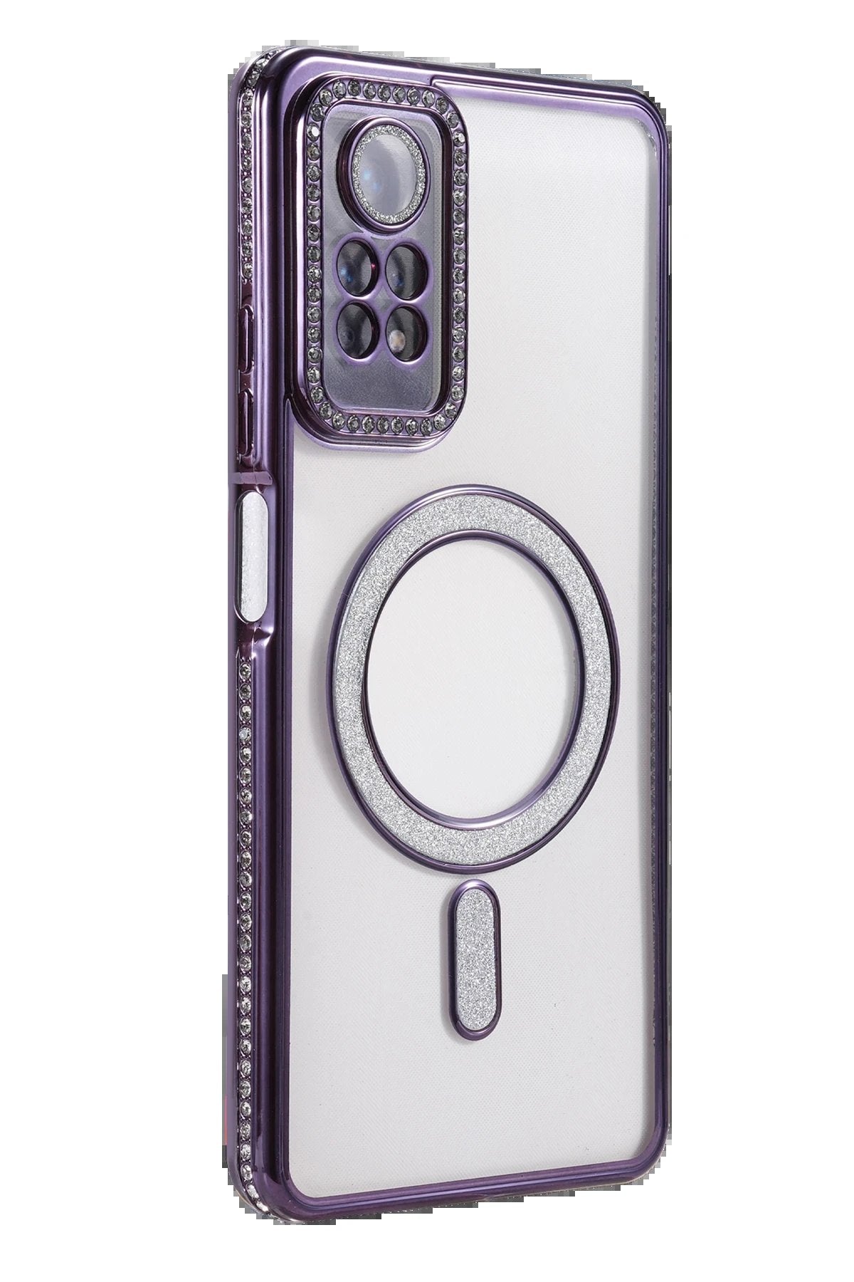 Xiaomi Redmi Note 12 Pro 4G Joke Simli Magneticsafe Kılıf - Derin Mor-(5796)