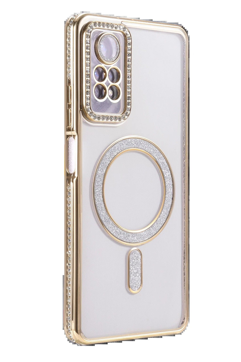 Xiaomi Redmi Note 12 Pro 4G Joke Simli Magneticsafe Kılıf - Gold-(5796)