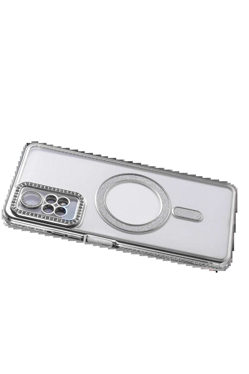 Xiaomi Redmi Note 12 Pro 4G Joke Simli Magneticsafe Kılıf - Gümüş-(5796)