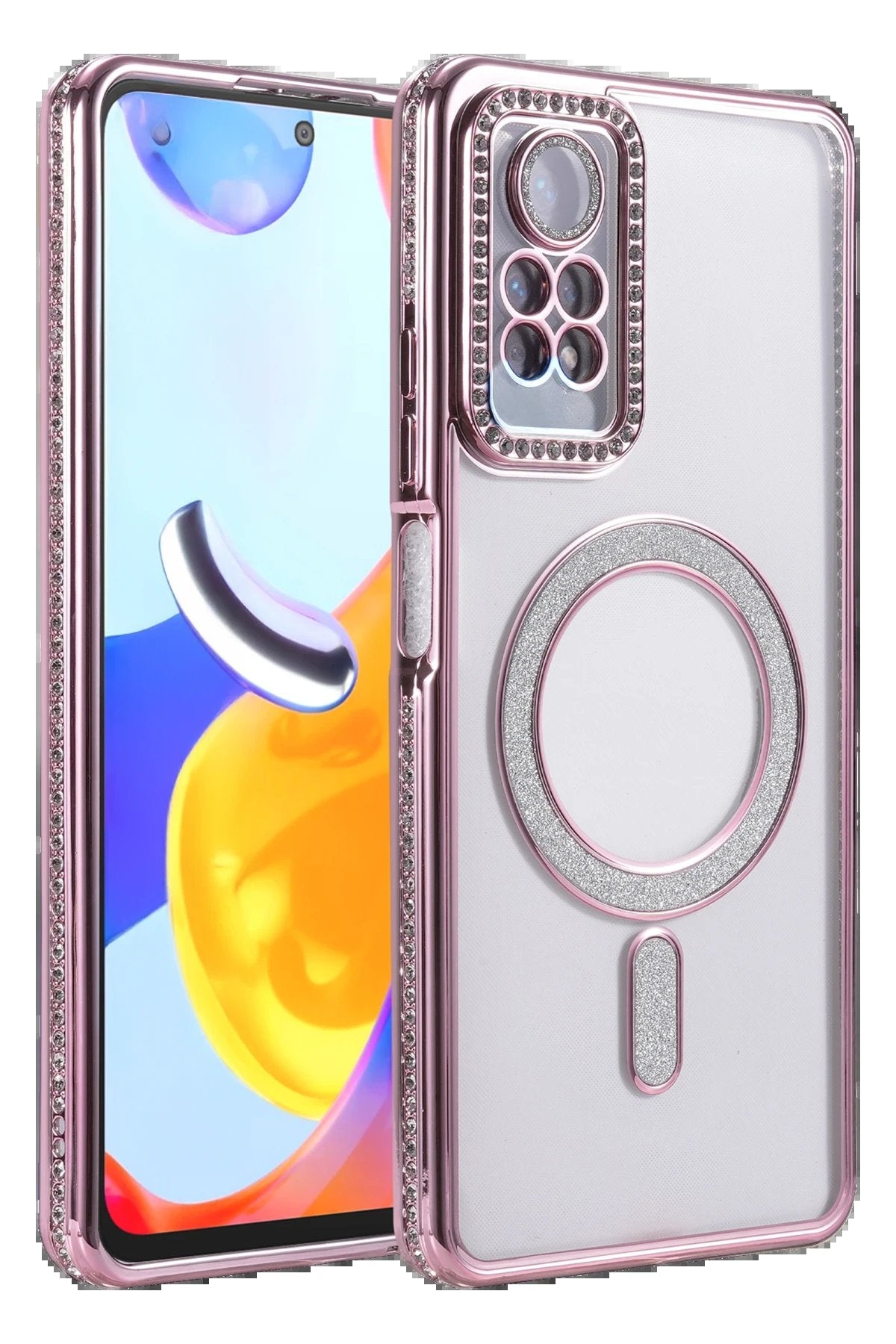 Xiaomi Redmi Note 12 Pro 4G Joke Simli Magneticsafe Kılıf - Pembe-(5796)