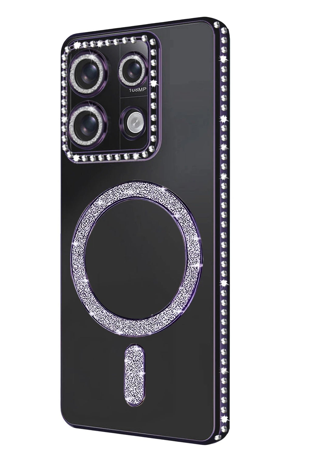 Xiaomi Redmi Note 13 Pro 4G Joke Simli Magneticsafe Kılıf - Derin Mor-(5796)