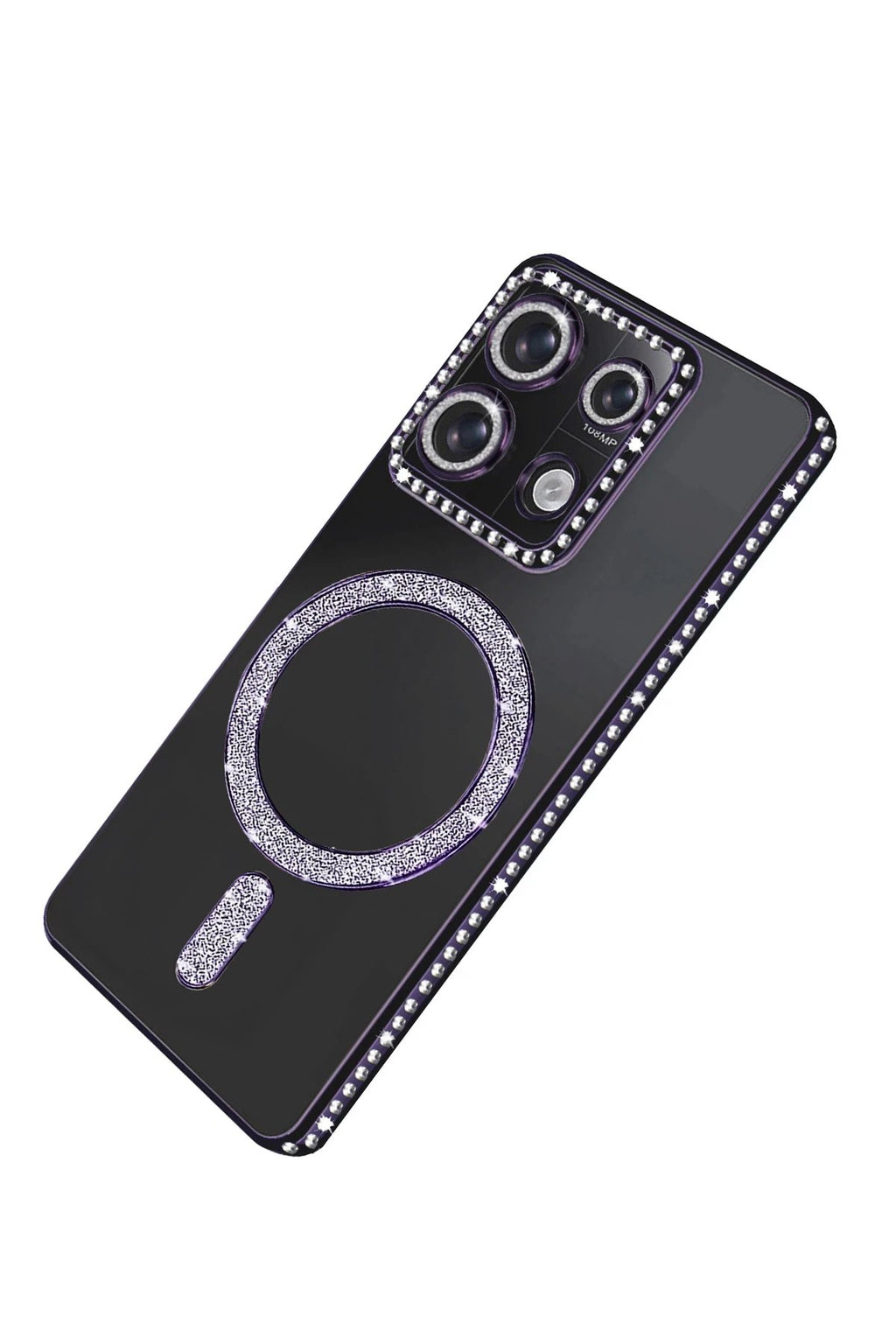 Xiaomi Redmi Note 13 Pro 4G Joke Simli Magneticsafe Kılıf - Derin Mor-(5796)