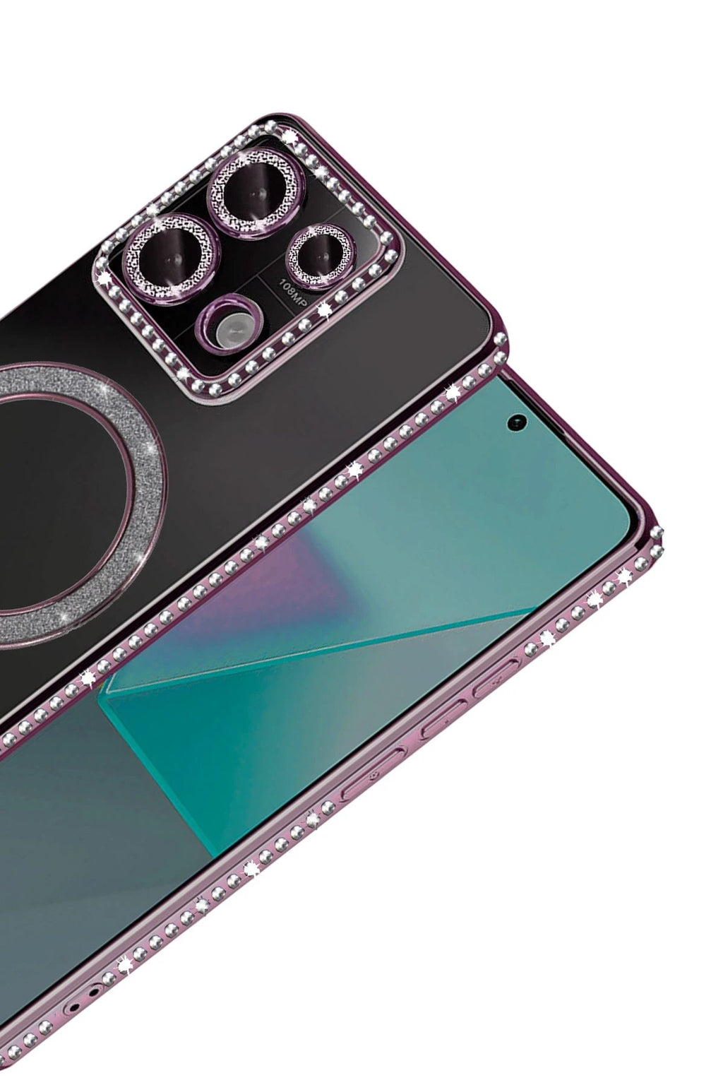 Xiaomi Redmi Note 13 Pro 4G Joke Simli Magneticsafe Kılıf - Pembe-(5796)