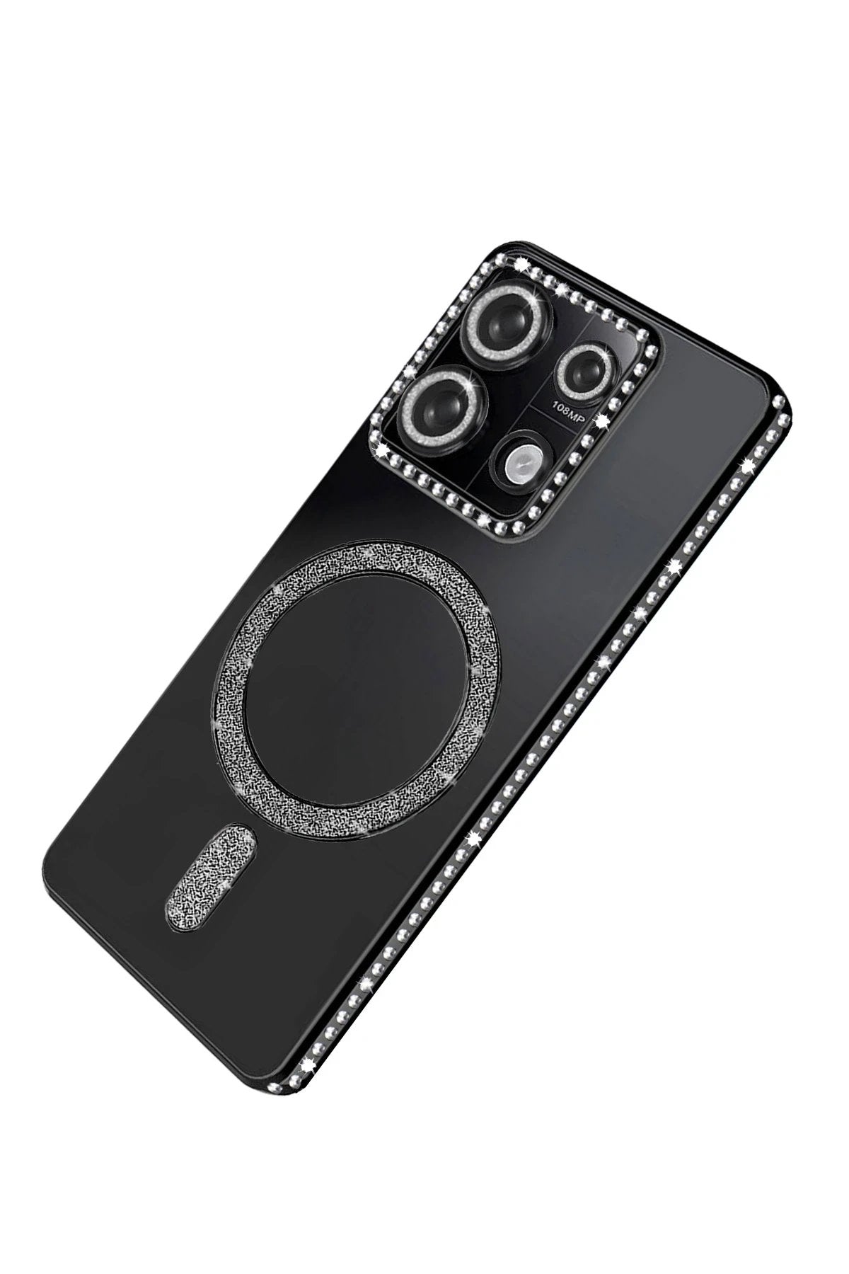 Xiaomi Redmi Note 13 Pro 4G Joke Simli Magneticsafe Kılıf - Siyah-(5796)