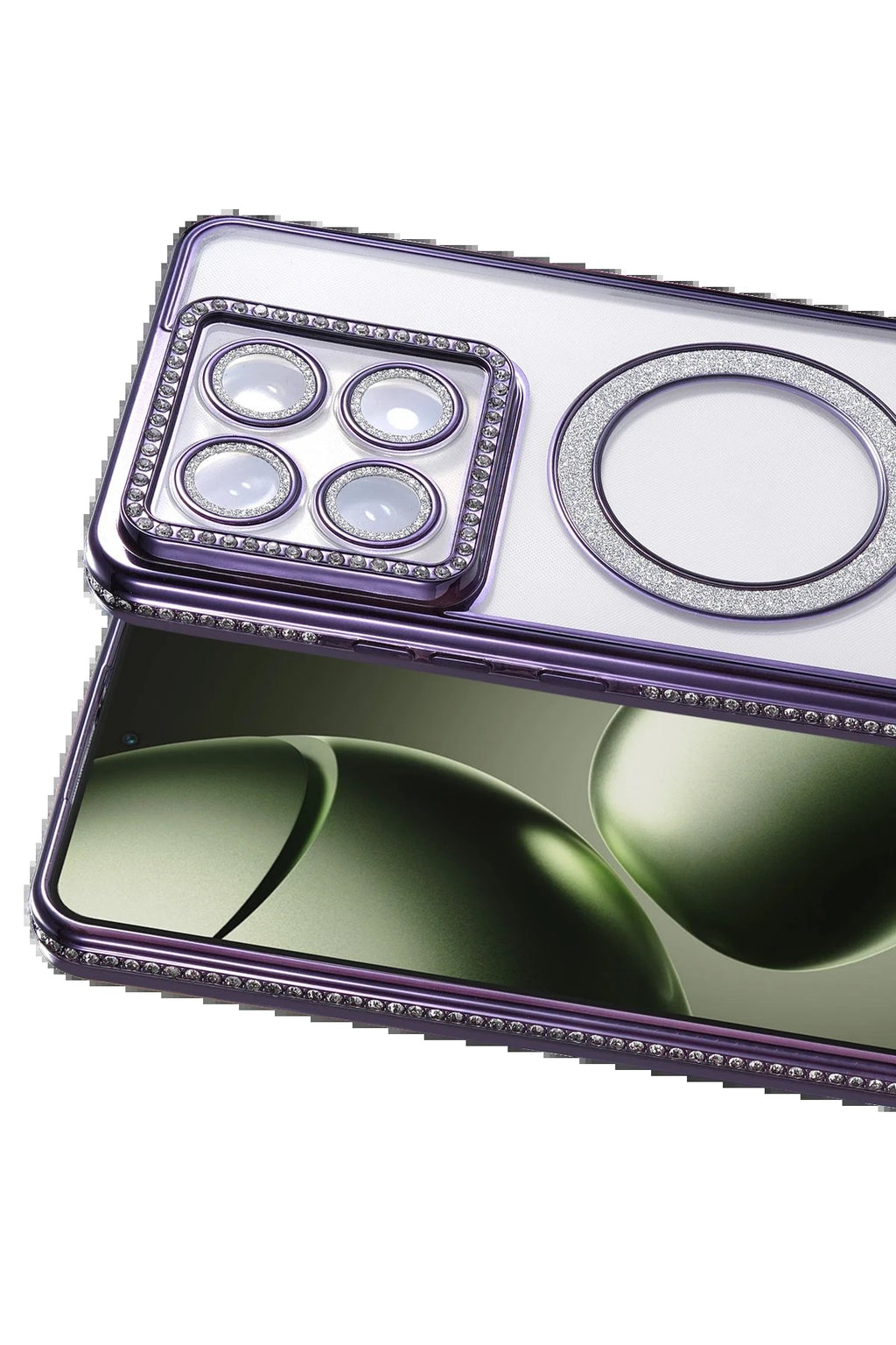 Xiaomi Mi 14T Pro Joke Simli Magneticsafe Kılıf - Derin Mor-(5796)