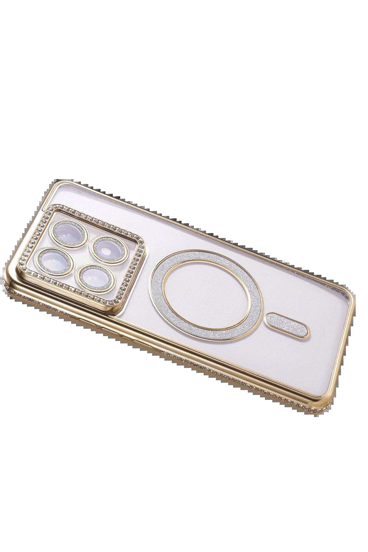 Xiaomi Mi 14T Pro Joke Simli Magneticsafe Kılıf - Gold-(5796)