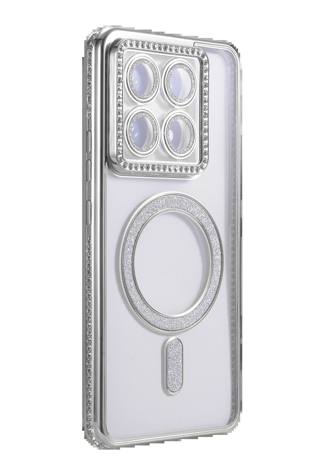 Xiaomi Mi 14T Pro Joke Simli Magneticsafe Kılıf - Gümüş-(5796)