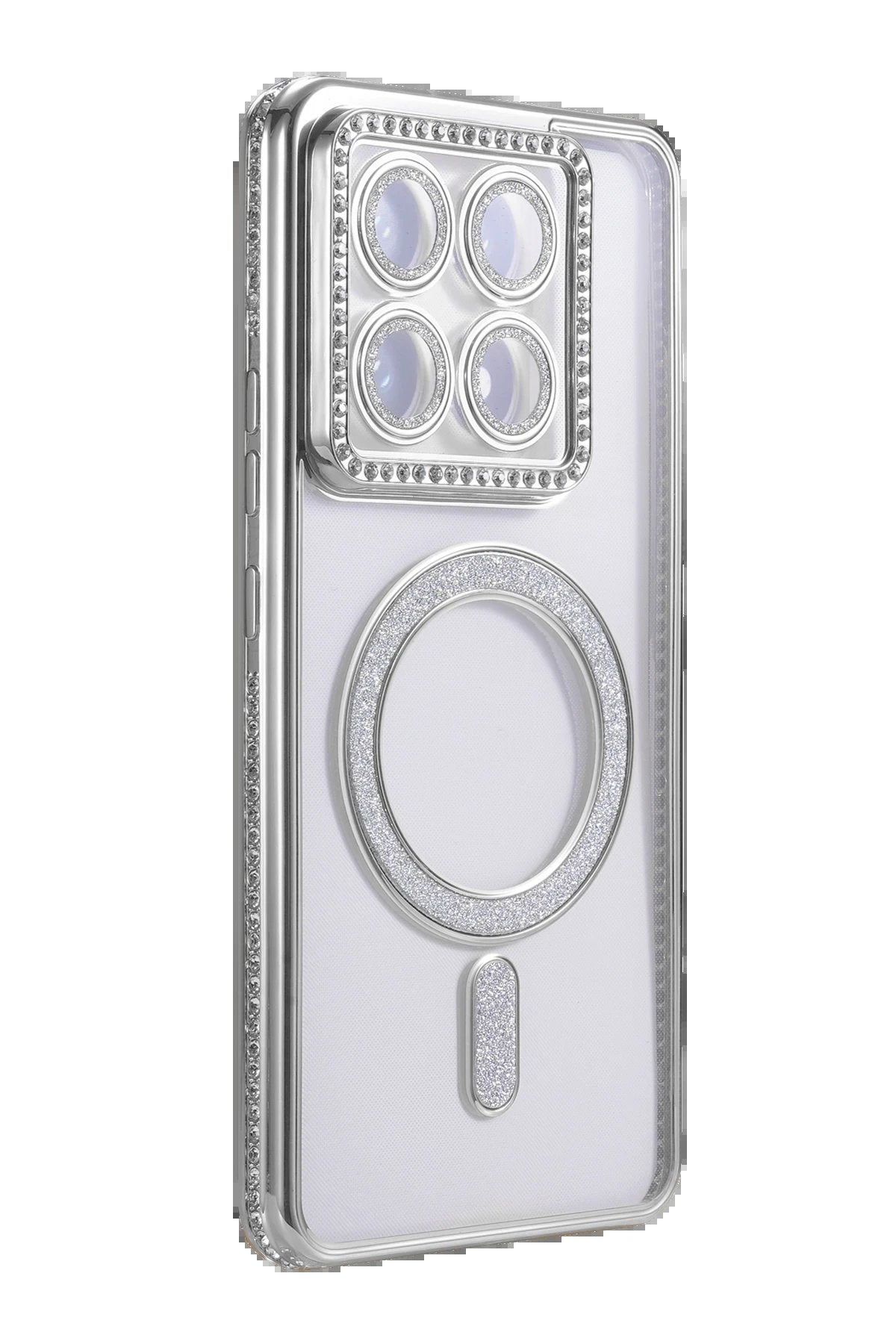 Xiaomi Mi 14T Pro Joke Simli Magneticsafe Kılıf - Gümüş-(5796)