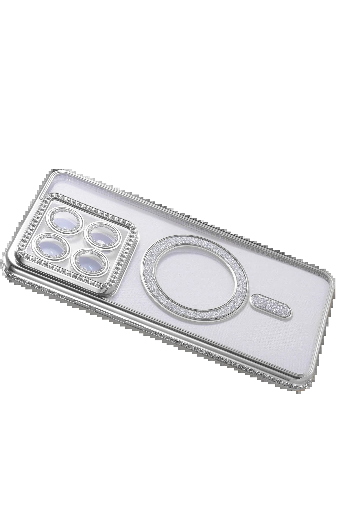 Xiaomi Mi 14T Pro Joke Simli Magneticsafe Kılıf - Gümüş-(5796)