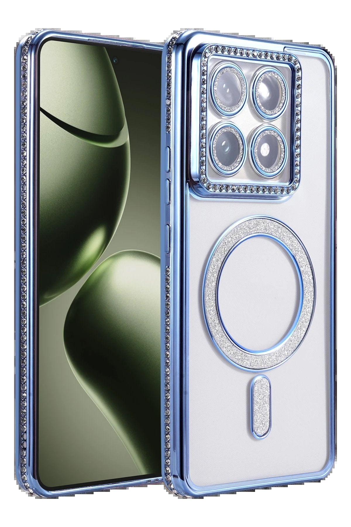 Xiaomi Mi 14T Pro Joke Simli Magneticsafe Kılıf - Mavi-(5796)