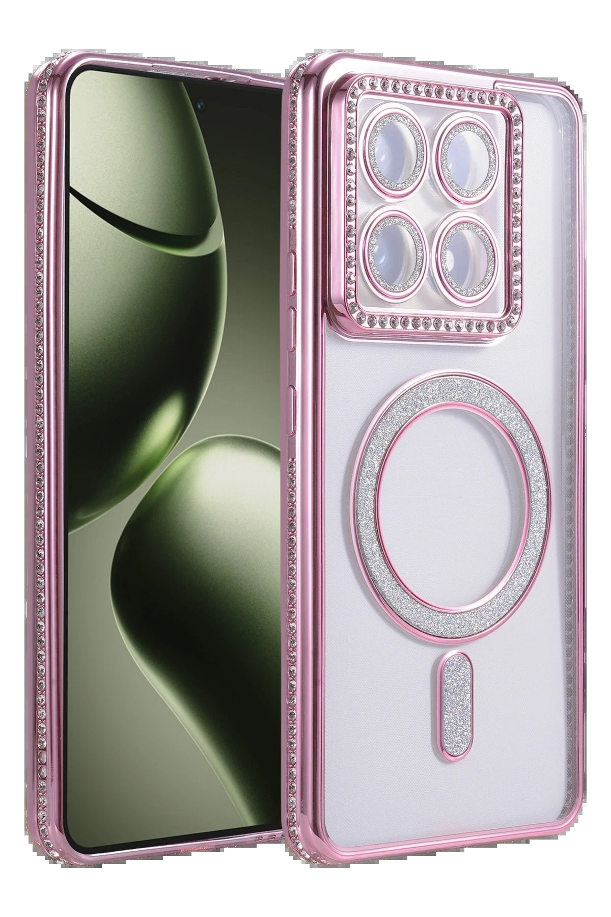 Xiaomi Mi 14T Pro Joke Simli Magneticsafe Kılıf - Pembe-(5796)