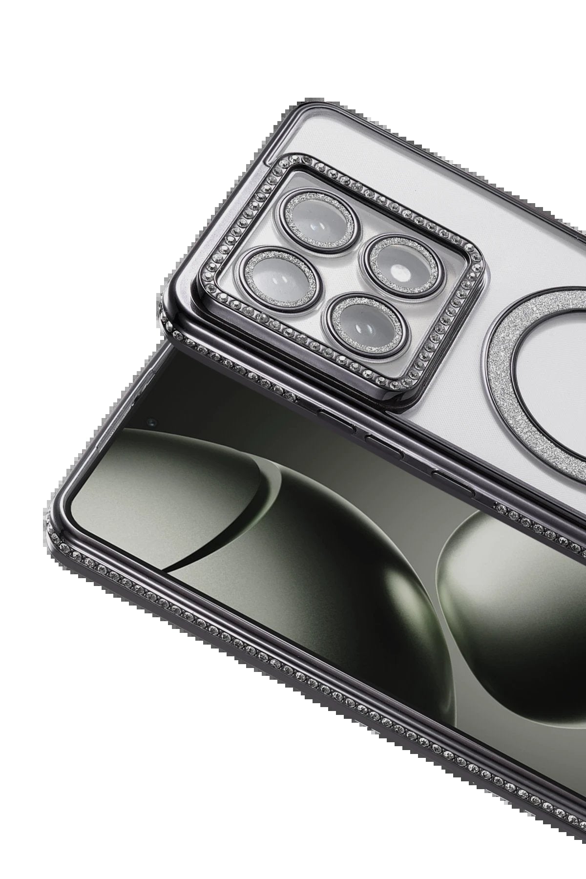 Xiaomi Mi 14T Pro Joke Simli Magneticsafe Kılıf - Siyah-(5796)