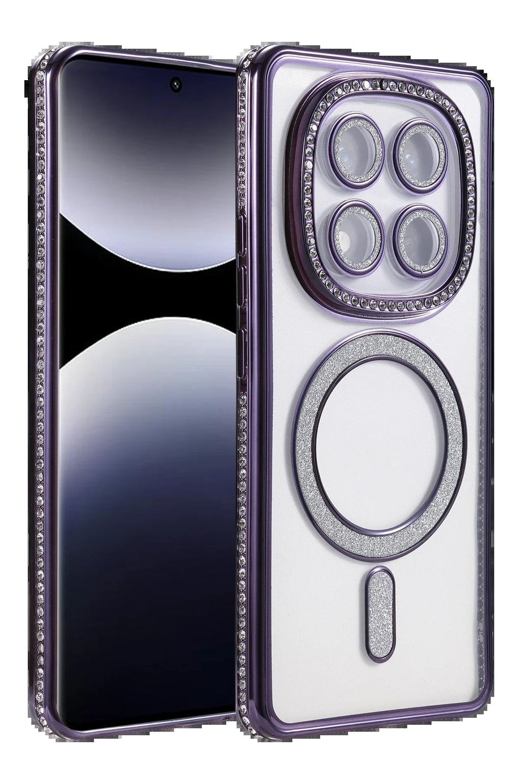 Xiaomi Redmi Note 14 Pro 4G Joke Simli Magneticsafe Kılıf - Derin Mor-(5796)