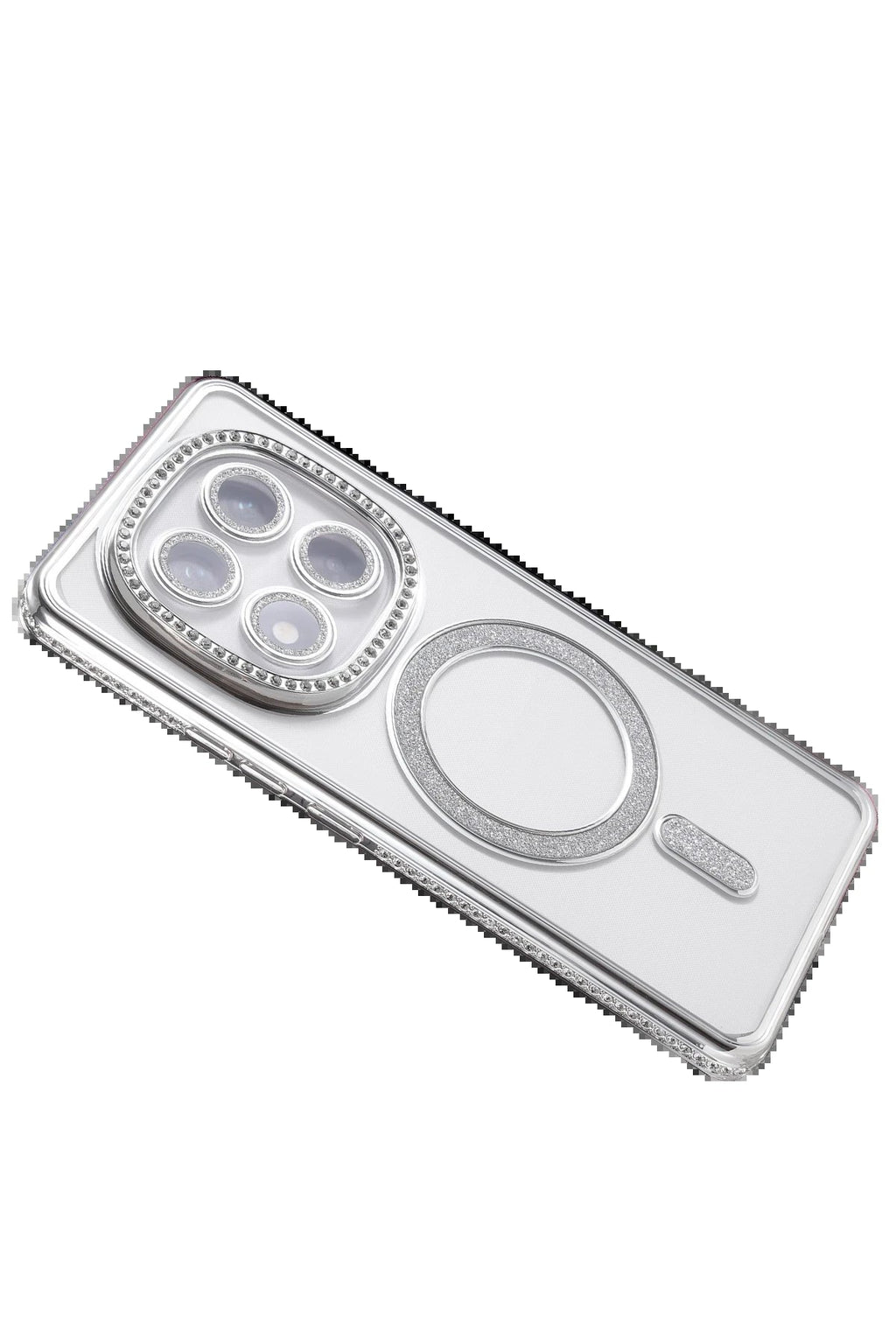 Xiaomi Redmi Note 14 Pro 4G Joke Simli Magneticsafe Kılıf - Gümüş-(5796)