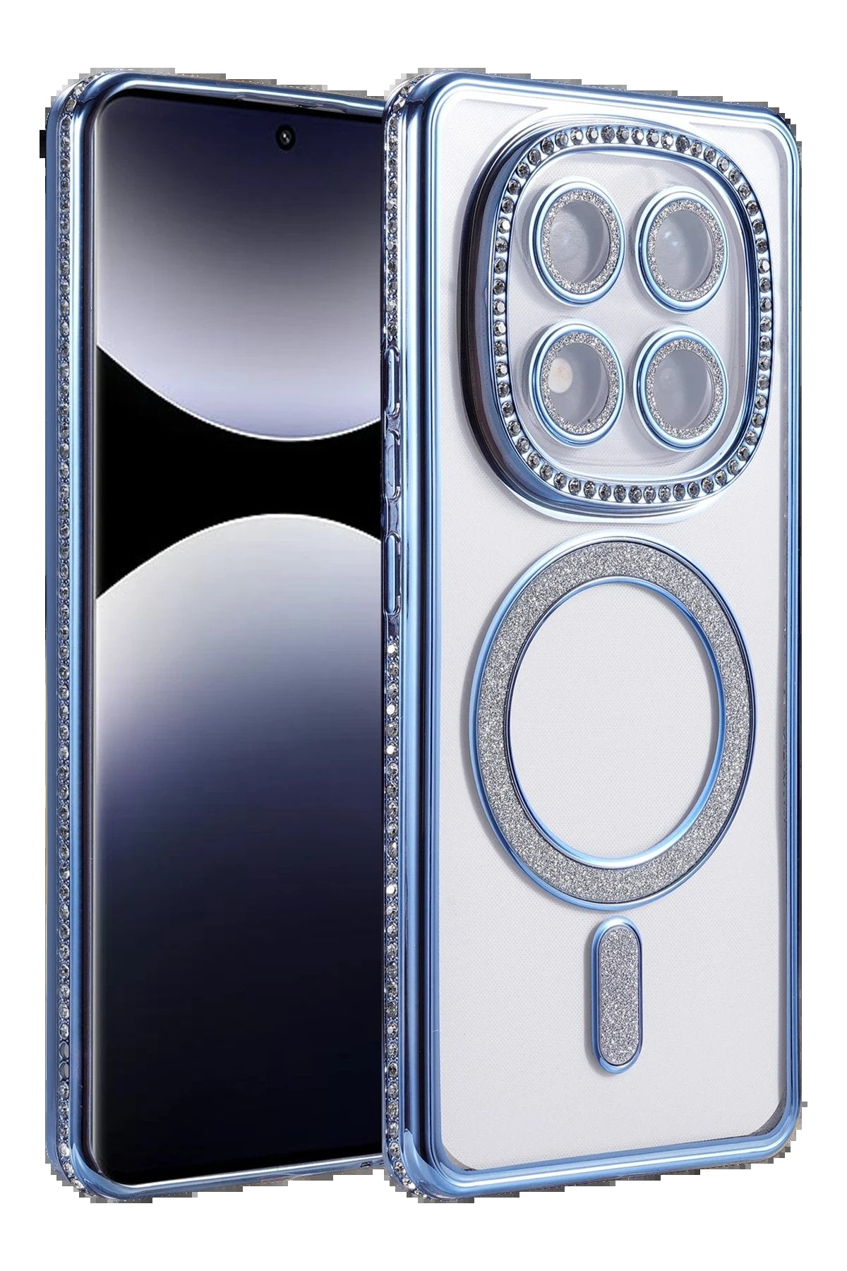 Xiaomi Redmi Note 14 Pro 4G Joke Simli Magneticsafe Kılıf - Mavi-(5796)