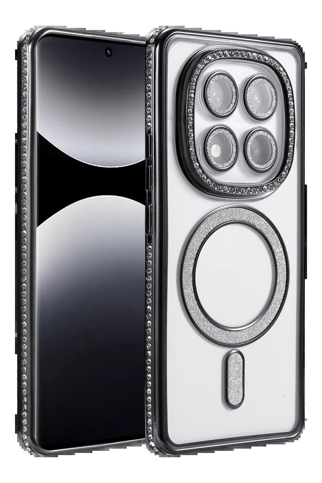 Xiaomi Redmi Note 14 Pro 4G Joke Simli Magneticsafe Kılıf - Siyah-(5796)