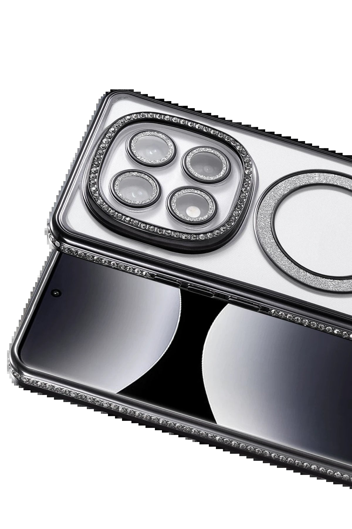 Xiaomi Redmi Note 14 Pro 4G Joke Simli Magneticsafe Kılıf - Siyah-(5796)