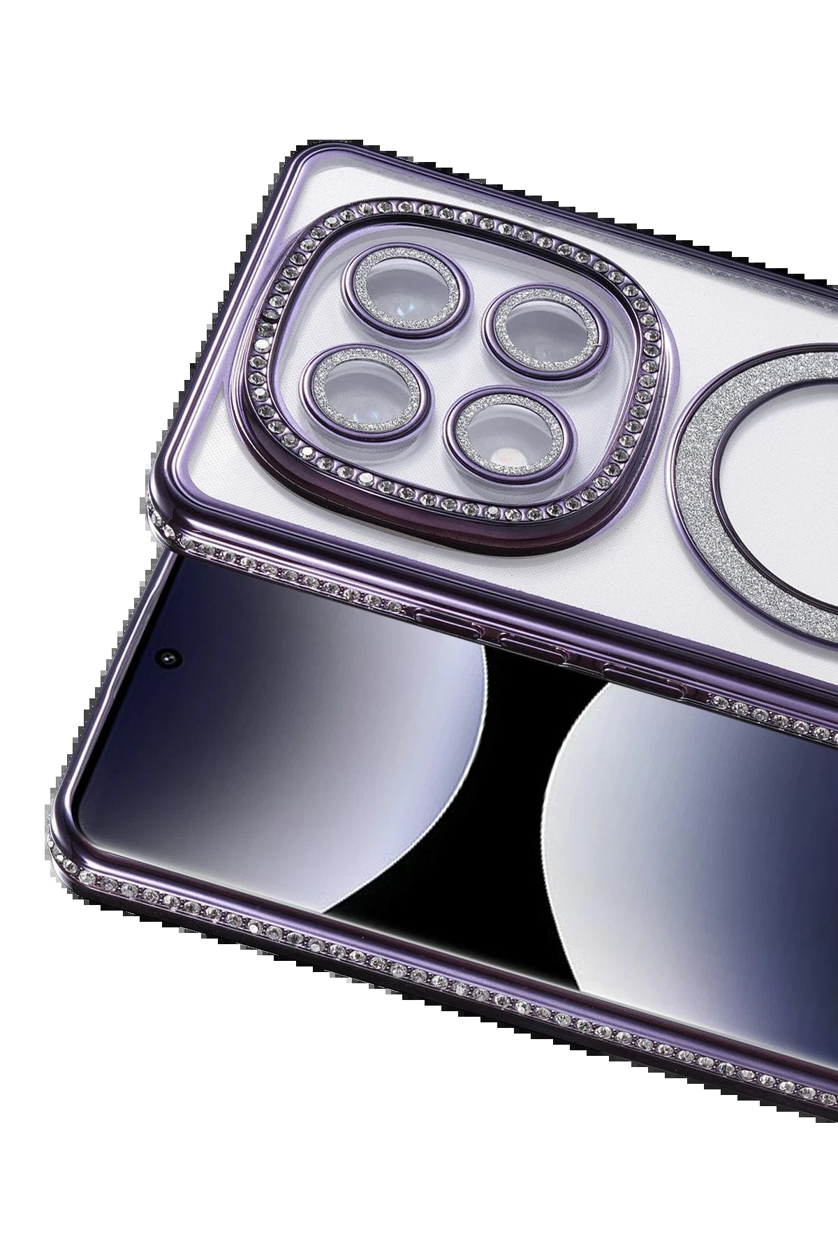 Xiaomi Redmi Note 14 Pro 5G Joke Simli Magneticsafe Kılıf - Derin Mor-(5796)