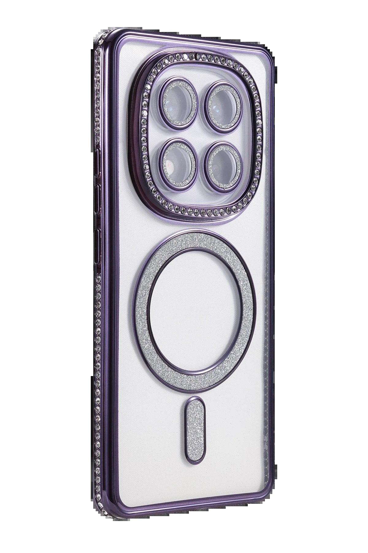 Xiaomi Redmi Note 14 Pro 5G Joke Simli Magneticsafe Kılıf - Derin Mor-(5796)