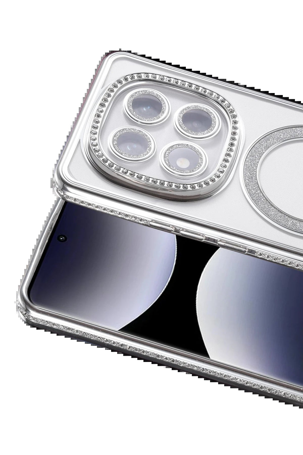 Xiaomi Redmi Note 14 Pro 5G Joke Simli Magneticsafe Kılıf - Gümüş-(5796)