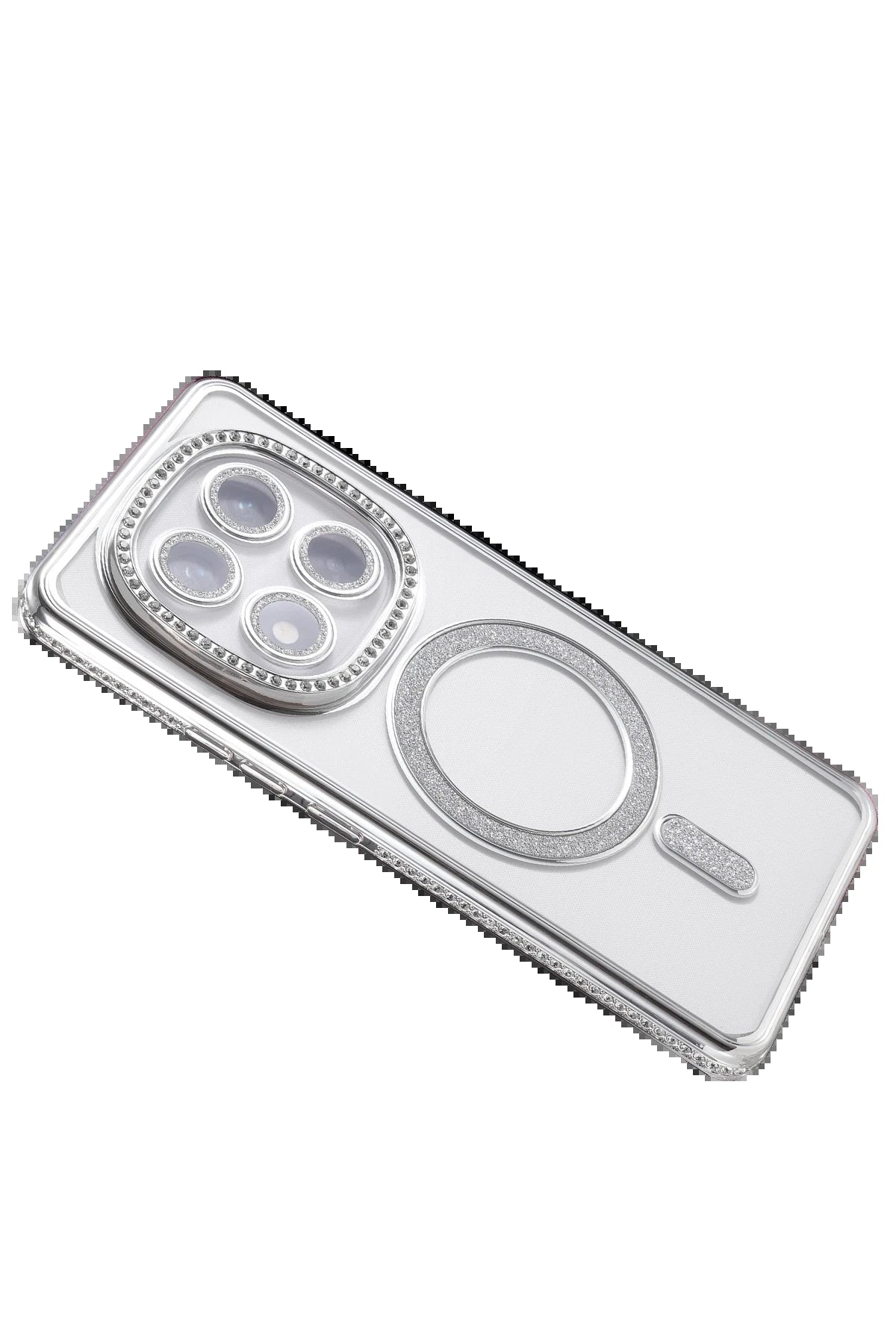 Xiaomi Redmi Note 14 Pro 5G Joke Simli Magneticsafe Kılıf - Gümüş-(5796)