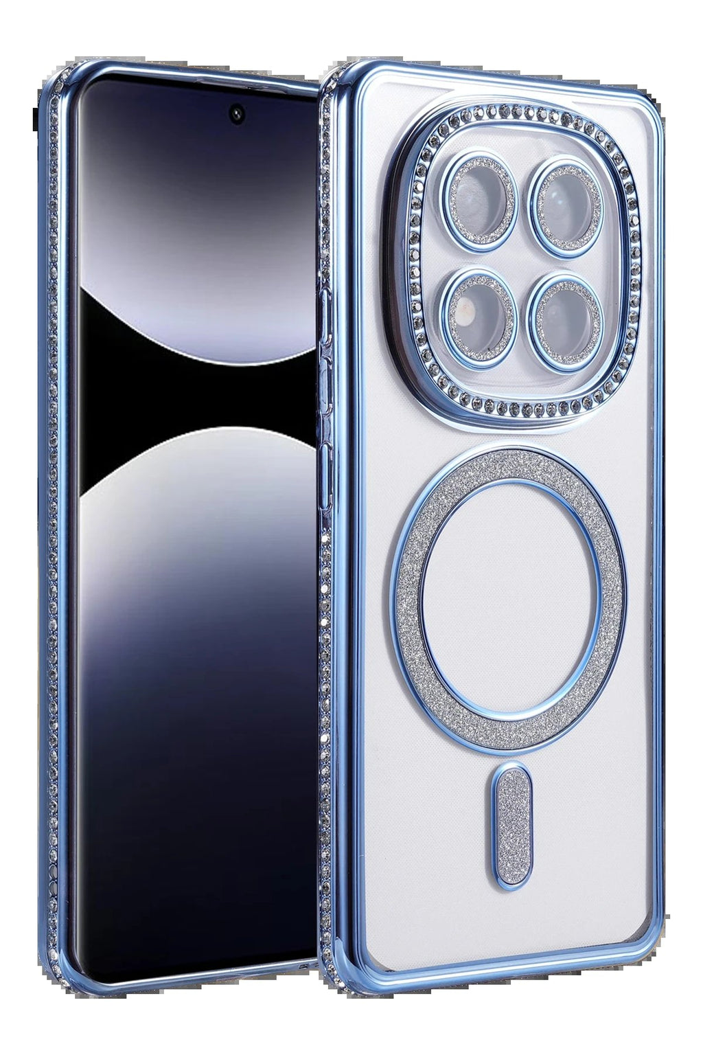 Xiaomi Redmi Note 14 Pro 5G Joke Simli Magneticsafe Kılıf - Mavi-(5796)