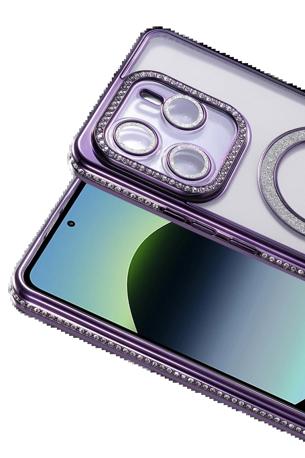 Xiaomi Redmi Note 14 4G Joke Simli Magneticsafe Kılıf - Derin Mor-(5796)