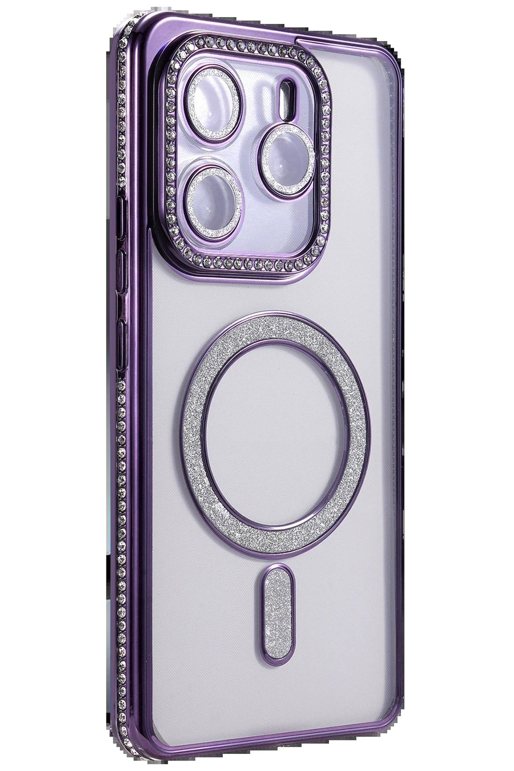 Xiaomi Redmi Note 14 4G Joke Simli Magneticsafe Kılıf - Derin Mor-(5796)