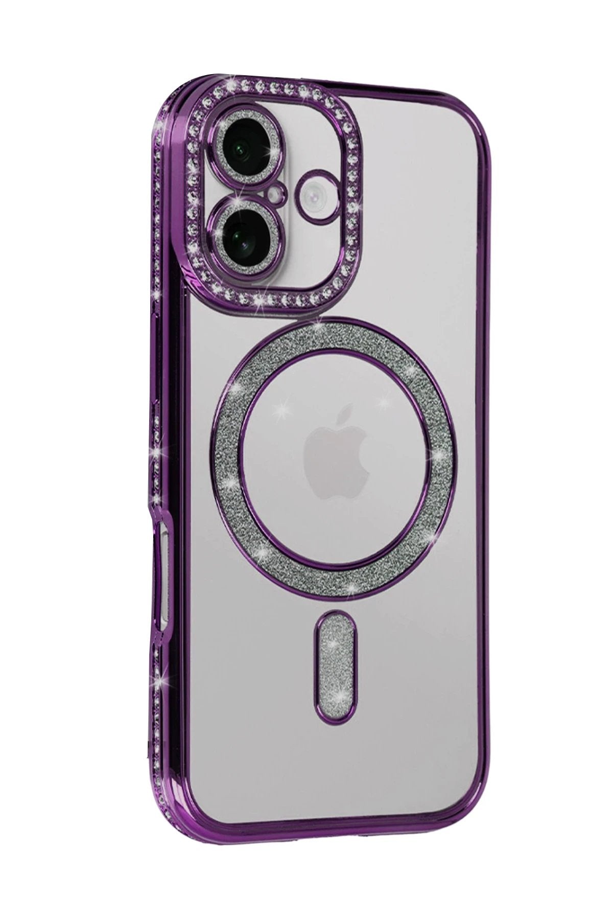 Apple iPhone 17 Joke Simli Magneticsafe Kılıf - Derin Mor-(5796)