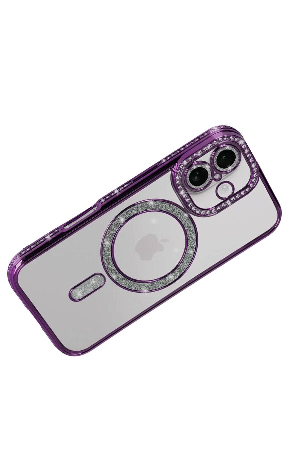 Apple iPhone 17 Joke Simli Magneticsafe Kılıf - Derin Mor-(5796)